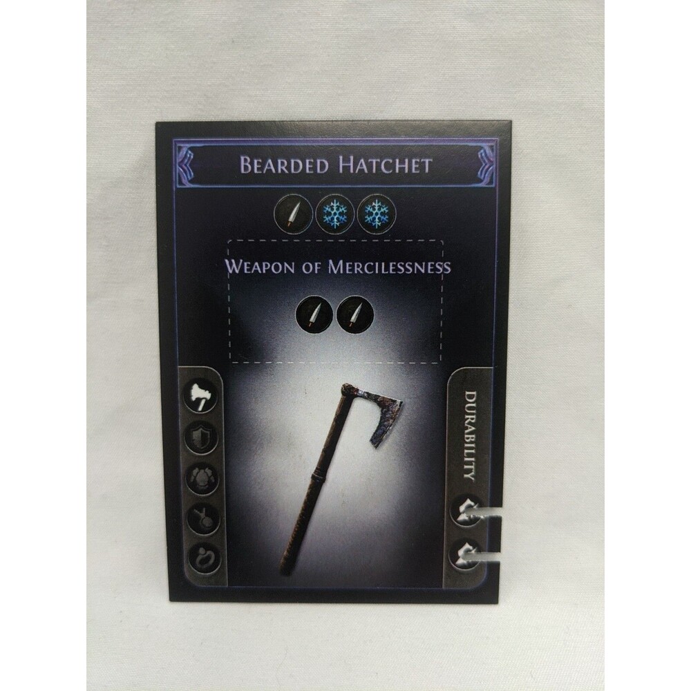 *Punched* Path Of Exile Exilecon Bearded Hatchet Of Merciless Magic Trading Card